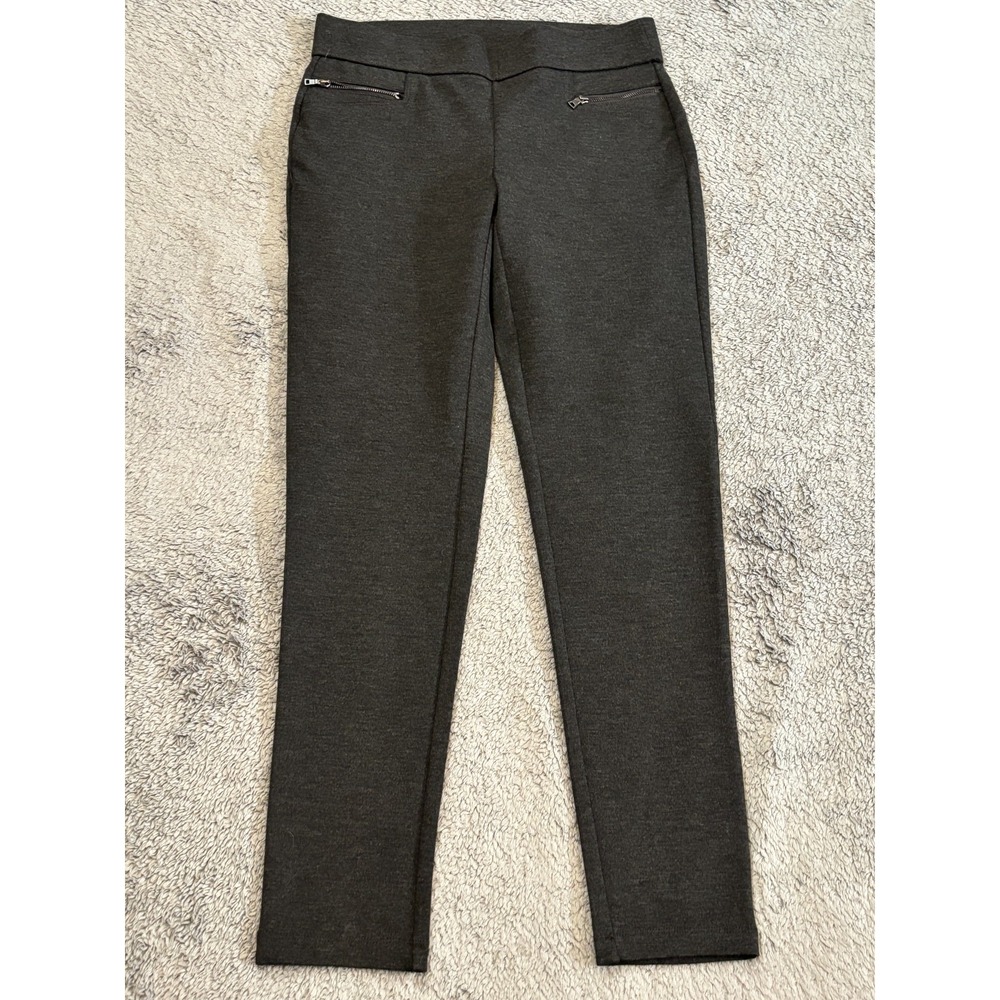 NWT Ann Taylor Pants Womens 6 Charcoal Gray Skinny Leg Pull On Stretch Knit